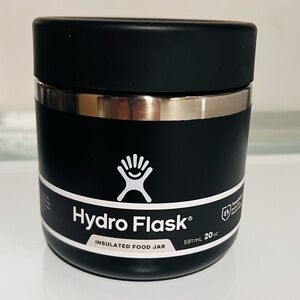 Hydro Flask Black and Silver Insulated Food Jar